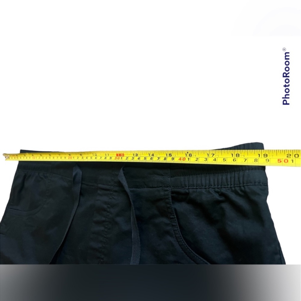 EDDIE BAUER 🩳 LK NW BLACK COTTON ELASTIC WAIST WALKING-HIKING SHORTS Women’s 16 - Picture 4 of 7